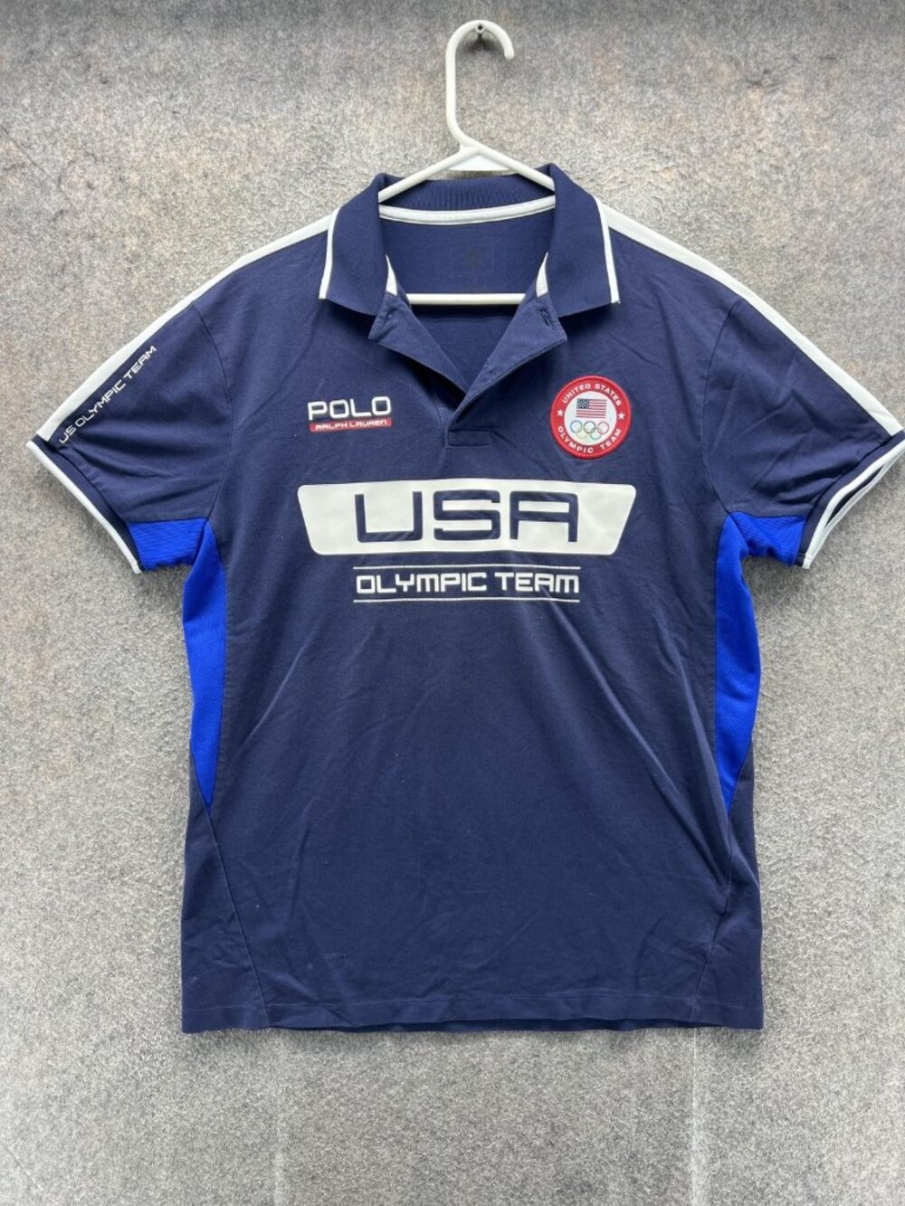 United States Olympic Team Shirt Mens Large Blue Olympics Polo Ralph Lauren